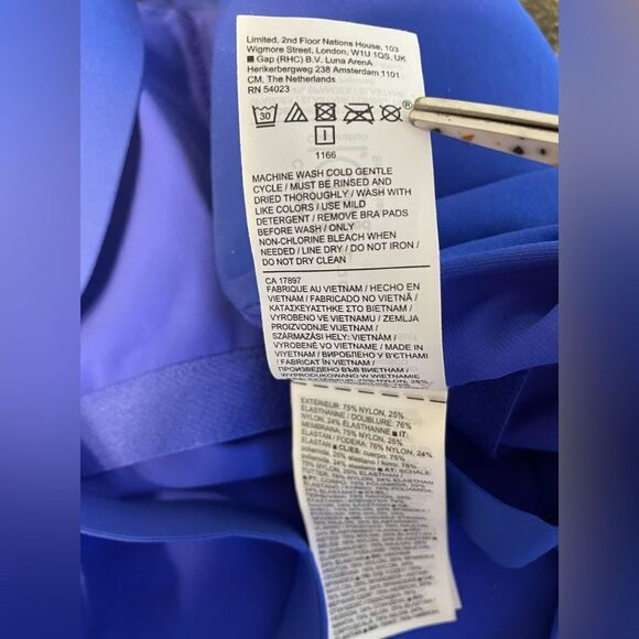 NWT Athleta Hermosa Cerulean Blue One Piece Swimsuit S - Picture 9 of 9